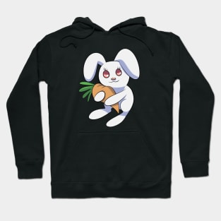 Cute Bunny Rabbit Hugging a Carrot Hoodie